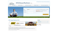 Desktop Screenshot of kfzsteuerrechner.org