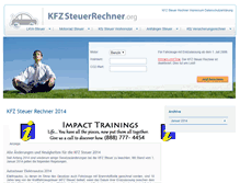 Tablet Screenshot of kfzsteuerrechner.org
